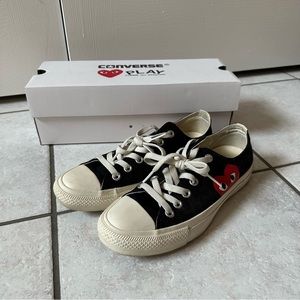 [SOLD] Converse x Comme des Garçons PLAY | Chuck 70 low top, black (US 7)